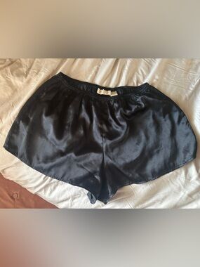 Victoria's Secret Black Satin Shorts